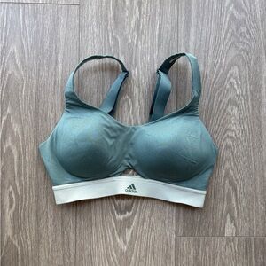 Adidas Women's Teal and Light Blue Sports Bra